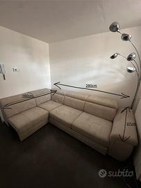 Divano angolare con funzione letto