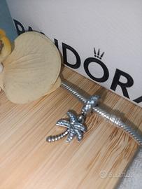charm pandora palma scintillante pendente in argen