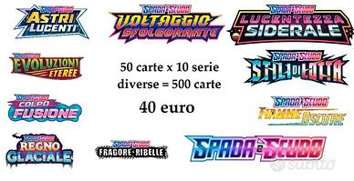 Pokémon GCC: 500 carte - 10 serie Spada e Scudo