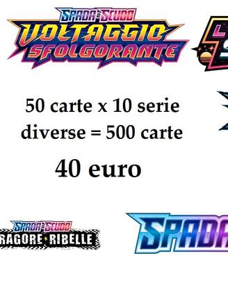 Pokémon GCC: 500 carte - 10 serie Spada e Scudo
