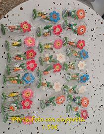 porta foto in legno con cippetta,pensieri,bombinie