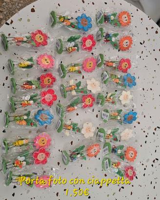 porta foto in legno con cippetta,pensieri,bombinie