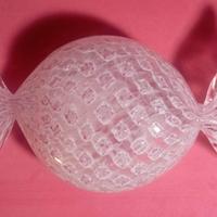 Caramella  in vetro rosa di Murano anni '80