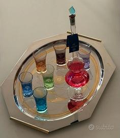 Vassoio Ottagonale  Elegant Oro con decori 24K