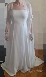 Abito Bianco da sposa in raso e tulle