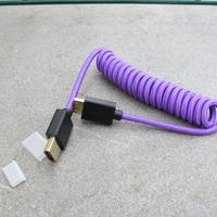 Cavo a spirale intrecciato viola Mini HDMI - HDMI