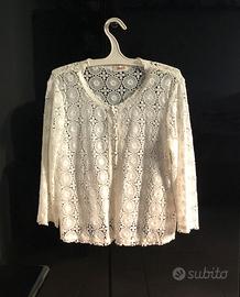 Cardigan Annie in pizzo 100% cotone. Taglia XL