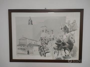 litografia pittore Bresciano Zuppelli 