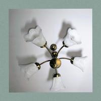 Lampadario tulipano in vetro 