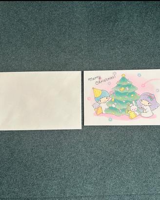 Little Twin Stars cartolina di Natale 1983 Sanrio