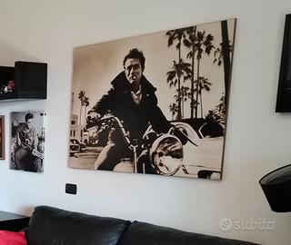 Quadro stampa su legno James Dean moto vintage
