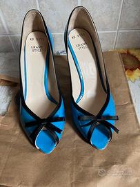Scarpe vernice azzurre - tacco 9.5 - tg 38