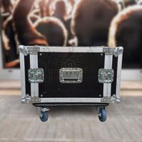 FLIGHT CASE 8 UNITA' RACK CAYMON CON RUOTE DOPPIA