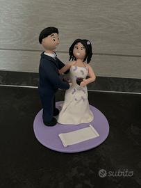 Cake topper sposi statuine torta nuziale