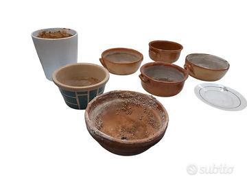 Set  Vasi Terracotta e Piatto