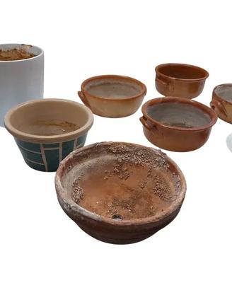 Set  Vasi Terracotta e Piatto