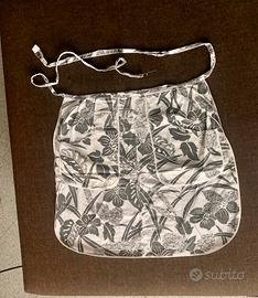 Grembiule sartoriale vintage bianco nero fantasia