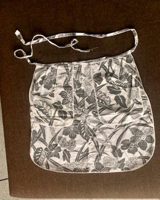Grembiule sartoriale vintage bianco nero fantasia