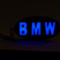 Portachiavi auto moto bmw legno e resina luminosa