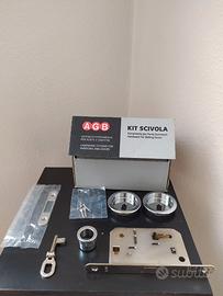 AGB kit maniglia per porte scorrevoli in argento