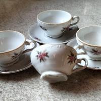 Set di 3 tazzine da tè/caffè vintage in porcellana