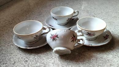 Set di 3 tazzine da tè/caffè vintage in porcellana