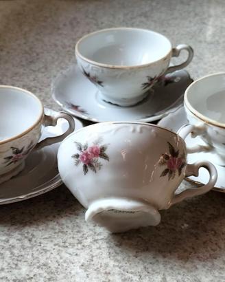 Set di 3 tazzine da tè/caffè vintage in porcellana