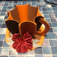 Tazze fatte a mano in panno decorato