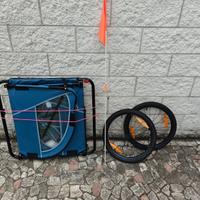 Rimorchio bici per 2 bambini