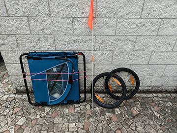 Rimorchio bici per 2 bambini