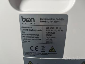 Condizionatore portatile bion 9000 btu