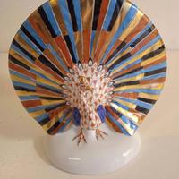 Statuina di porcellana vintage pavone HEREND