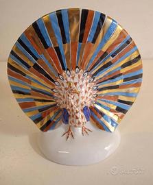 Statuina di porcellana vintage pavone HEREND