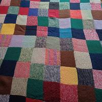 Coperta lana patchwork fatta a mano