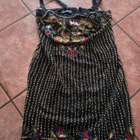 Vestito Firmato Carla Carini Pura Seta Taglia 46