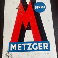 Insegna laccata Metzger Birra