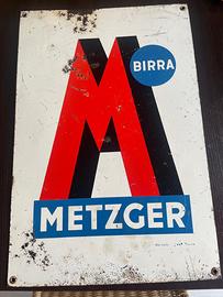 Insegna laccata Metzger Birra