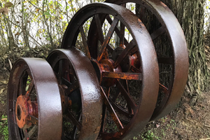 Ruote epoca per trebbia a fermo Orsi con assali