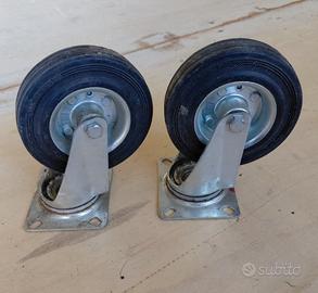 Coppia ruote industriali pivotanti 125 mm – pari a