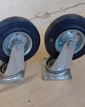 Coppia ruote industriali pivotanti 125 mm – pari a