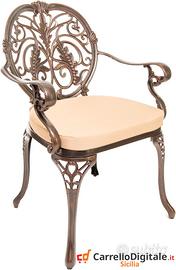 Sedia giardino modello Parigi alluminio pressofuso