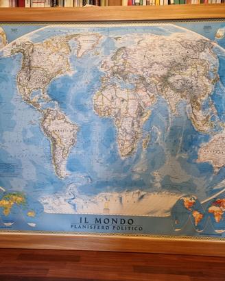Grande Quadro Planisfero Politico "Il Mondo"