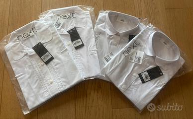 4 Camicie bianche bambina NEXT School taglia 116