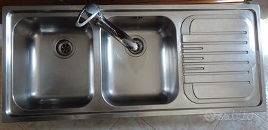 Lavello doppia vasca Franke in acciaio inox tratt.