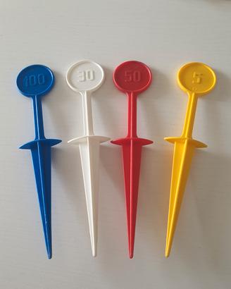 Giochi Mare spiaggia 4 picchetti di plastica 