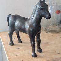 scultura vintage cavallo in bronzo 