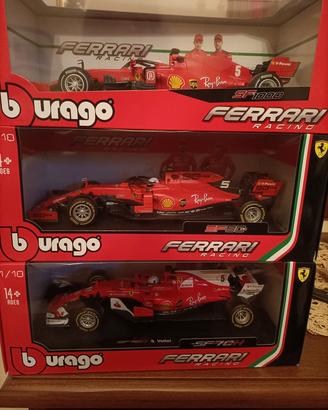 Set di tre modellini 1:18 Ferrari Bburago