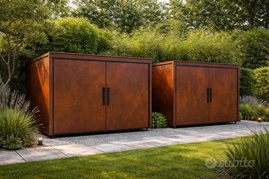 Casette da giardino in acciaio corten – Design mod