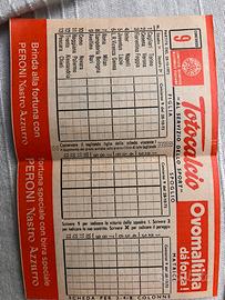 schedina non giocata totocalcio 1973