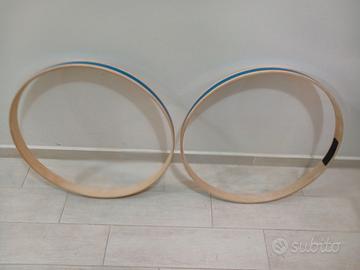 Cerchi in legno tamburo t5 celeste 22 pollici